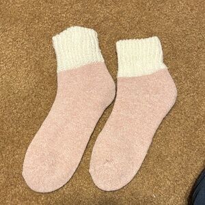 Cozy Pink and Cream Socks